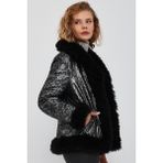 Derimod 23WGD50944S Jet Set Kadın Siyah Çift Taraflı Teddy Ceket