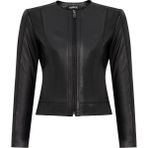 Derimod 25SGD5300U4 Flora Kadın Siyah Slim Kısa Deri Ceket