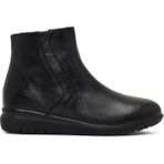 Derimod 25WFD413618 Kadın Siyah Fermuarlı Deri Comfort Bot