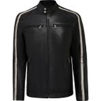 Derimod 25WGF6583CY Middleton Erkek Siyah Slim-Fit Kısa Deri Ceket