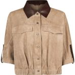 Derimod 26SGD565710 Mexico Kadın Bej Oversize Süet Deri Ceket