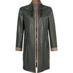 Derimod 26SGD5675U4 Marina Kadın Yeşil Oversize Deri Kaban