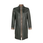 Derimod 26SGD5675U4 Marina Kadın Yeşil Oversize Deri Kaban
