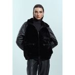 Derimod Dakota 24WGP5283FF Siyah Teddy Kadın Mont