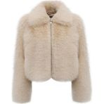 Derimod Dallas Kadın Kahverengi Gömlek Yaka Teddy Mont 25WGD5620FF - XL