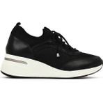 Derimod Kadın Siyah Bağcıklı Dolgu Topuklu Sneaker 25WFD221414