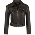 Derimod Nina Kadın Siyah Vintage Deri Ceket 26SGD5653VD - XL