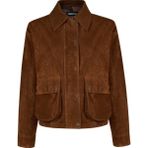 Derimod Paris Kadın Kahverengi Oversize Süet Deri Ceket 26SGD567910 - XL