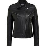 Derimod Roma Kadın Siyah Biker Deri Ceket 25WGD5609U4 - 2XL