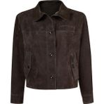 Derimod Sandiego Kadın Kahverengi Oversize Süet Deri Ceket 26SGD565810 - L