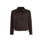 Derimod Sandiego Kadın Kahverengi Oversize Süet Deri Ceket 26SGD565810