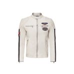 Derimod Storm 24SGM6525WF Beyaz Slim Fit Deri Erkek Mont