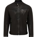 Derimod Towns Erkek Siyah Slim-Fit Kısa Deri Ceket 25WGF65872Z - 3XL