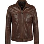 Derimod Wade Erkek Kahverengi Slim-Fit Deri Ceket 26SGF6462VE - 2XL