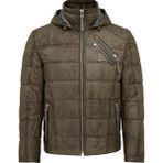 Derimod Wermer Erkek Haki Kapüşonlu Deri Mont 25WGD6592W4 - Bej - XL