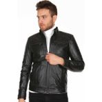 Derimont Deri Erkek Spor Hakim Yaka Deri Mont - 2XL - Renkli