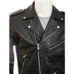 Derimont Deri Siyah Erkek Deri Biker Ceket Ashcombe - 2XL