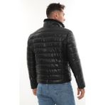 DERiMONTAYA %100 Orijinal Hakiki Yakası Kürklü Siyah Deri Mont Ceket - 000-Siyah - 3XL
