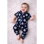 derin baby %100 Pamuk Kısa Kollu Düğmeli Yazlık Kız Erkek Yelken Desenli Bebek Çocuk Pijama Takımı