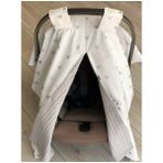 Derin Boutique Shop Derin Boutique Gri Örgü Gümüş Mickey Desenli Çift Yönlü Puset Örtüsü %100 Pamuklu Kullanım Kolaylığı