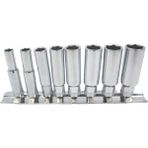 Derin Lokma Anahtar Takımı 8 Parça, 1/4" Altı Köşe, Raylı Set - Antrasit - Seçenek 1