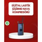 Derin Stok 12V Uyumlu Çok Işlevli Akıllı Araç Lastik Pompası - Ebatlar