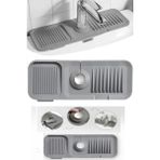 Derin Stok Elastik Mutfak Banyo Musluk Matı Düzenleyici Kaydırmaz Taban Organizer Lavabo Kenar Matı