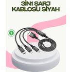 Derin Stok Hızlı Şarj Destekli Çoklu Şarj Kablosu – Seyahat Günlük Kullanım