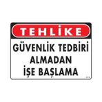 Derin Stok Iş Güvenliği Uyarı Levhası 25X35 KOD:414