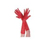 Derin Stok Kırmızı Renk Orta Boy Dantelli Eldiven - 00