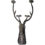 Derin Stok Metal Geyik Büstü Şamdan 112 cm
