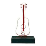 Derin Stok Obje Gitar Ahşap Standlı Biblo Dekoratif Ev Ofis Hediyelik
