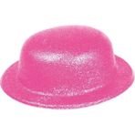 Derin Stok Pembe Renk Simli Melon Yuvarlak Parti Şapkası 24X26 cm - 24 x 26 cm