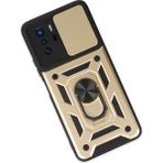 Derin Stok Poco X3 Gt Kılıf Pars Lens Yüzüklü Silikon - Gold