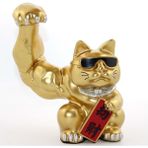 Derin Stok Polyester Şanslı Kedi Figürü Biblo