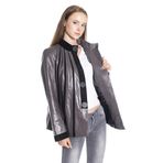 DERİNSS LEATHER DKA1105 Hakiki Deri Kadın Kaşmir Mont/Kaban (Büyük Beden) KAŞMİR XS