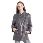 DERİNSS LEATHER Dka1338 Hakiki Deri Kadın Kaşmir Mont/Kaban (Büyük Beden) KAŞMİR 4XL