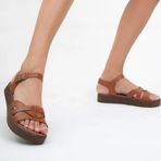 Deripabuc DP-1014 Taba Deri Kadın Sandalet