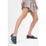Deripabuc DP58-2001 Hakiki Deri Lacivert Kadın Loafer