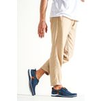 Deripabuc MRD15-3003 Hakiki Deri Lacivert Nubuk Erkek Deri Casual Ayakkabı