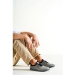 Deripabuc MRD7-0707 Hakiki Deri Gri Nubuk Erkek Deri Casual Ayakkabı