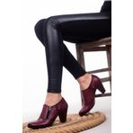 Deripabuc TRC-1069 Bordo Kadın Topuklu Ayakkabı
