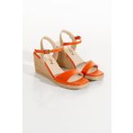 derithy Fascino Hasır Dolgu Topuklu Ayakkabı-dsr0301-orange