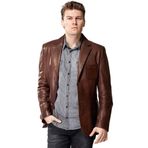 Deriza Morazzi Blazer Kahve Deri Erkek Ceket