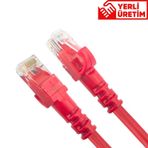 DERKAB 1 Metre CAT6 Network-Ağ-Ethernet Kablosu Kırmızı