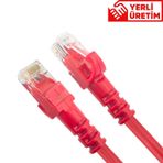 DERKAB 30 Metre CAT6 Network-Ağ-Ethernet Kablosu Kırmızı