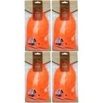 Derma Naturel Banyo Eldiveni Renkli MS-05, 4'lü Set, Turuncu, Polyester Masaj Ürünü