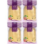 Derma Naturel Loofah Kabak Havlu Banyo Eldiveni, 15x24 cm, 4'lü Set
