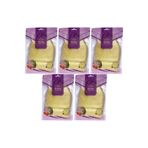 Derma Naturel Palmiye Lifi Örme Banyo Eldiveni, 15x24 cm, Sarı, 5'li Set