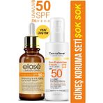 Dermaderm Bitkisel SPF 50+ Güneş Kremi Ve Leke Karşıtı Güneş Koruma Serumu 2'li Set